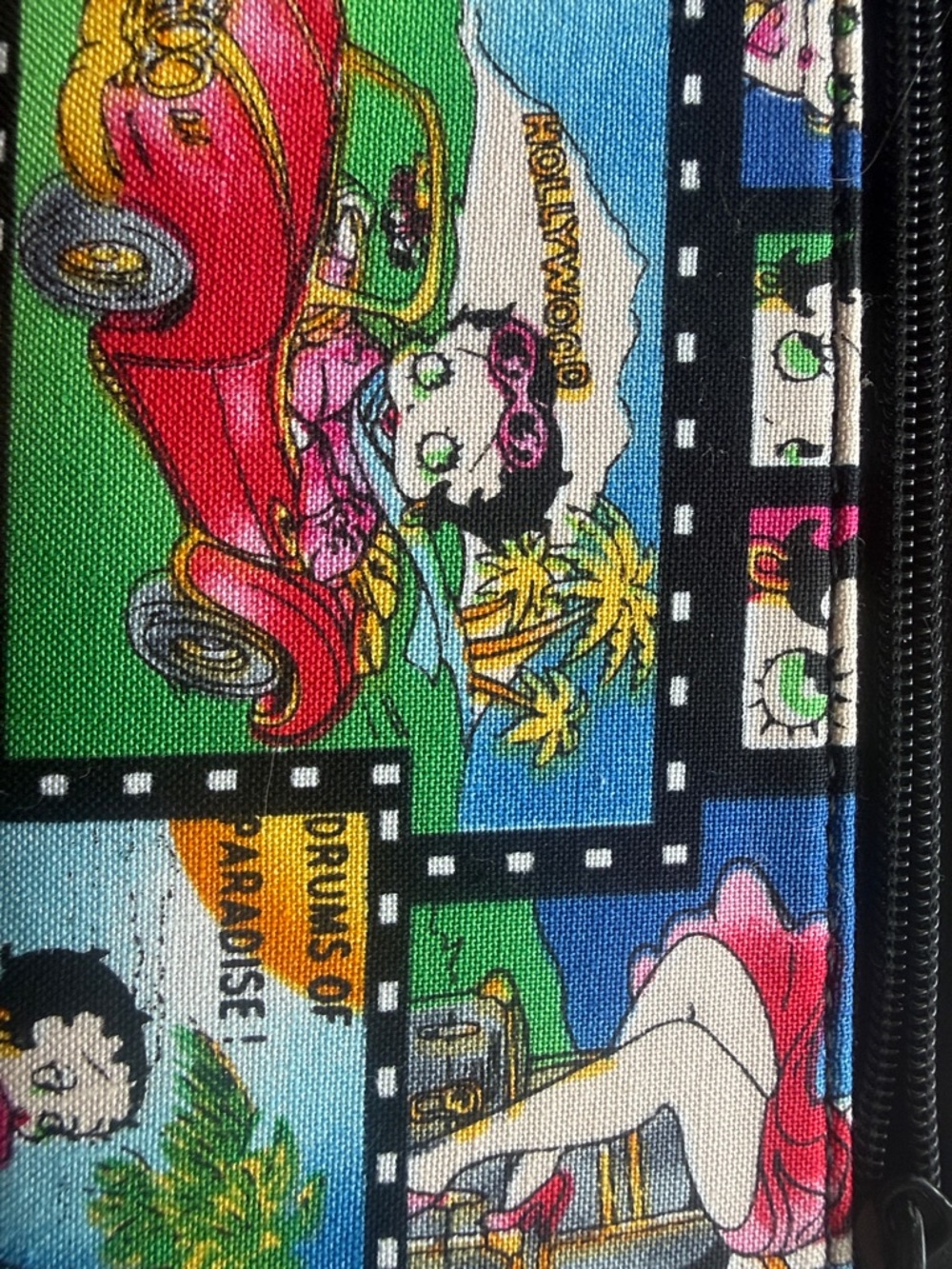 Vintage Iconic Betty Boop “Entering Hollywood” Multi Photos Fabric Snap Wallet - Picture 11 of 16